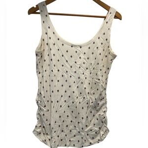 Old Navy White Patterned Women's maternity Tank Top size medium M